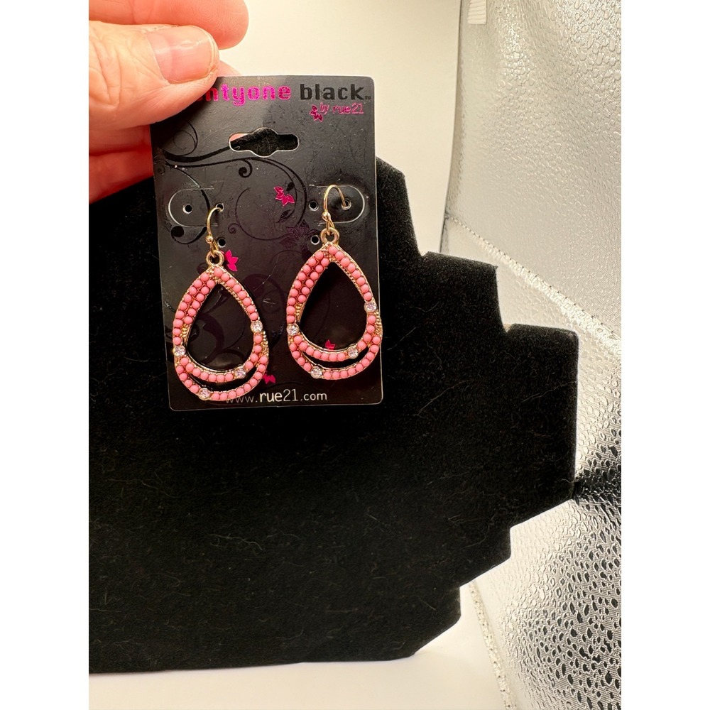TwentyOne Black by Rue 21 - Pink and Diamond Earrings - New